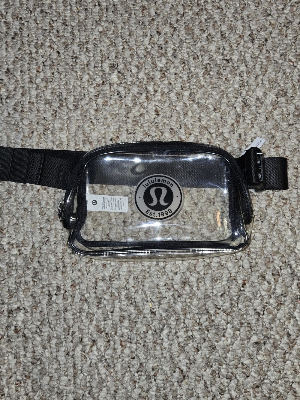 lululemon athletica Clear Belt Bag with Black Trim